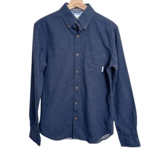 Ben Sherman Mens  Medium Brushed Cotton Navy Chambray Shirt